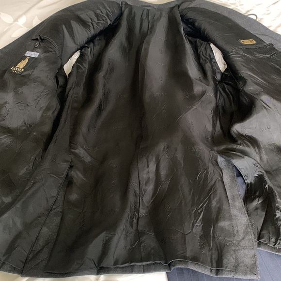 LANVIN Wool Grey Double Breasted Blazer - Picture 5 of 11